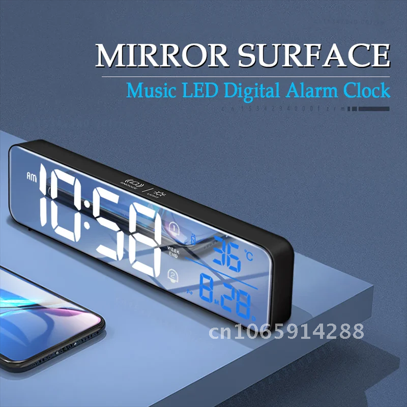 Music Alarm Digital LED Clock  - مراجعة Smart Home Retrofit وسعره