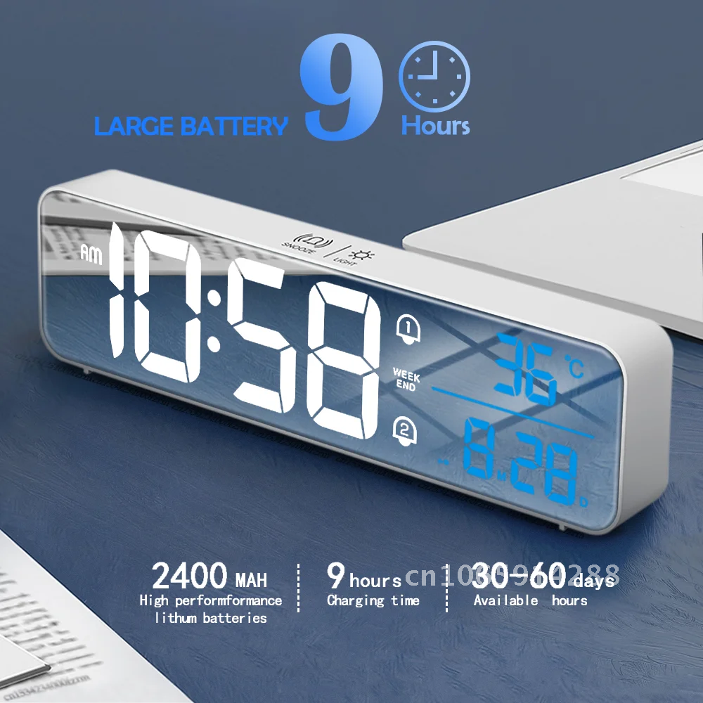 Music Alarm Digital LED Clock  - مراجعة Smart Home Retrofit وسعره