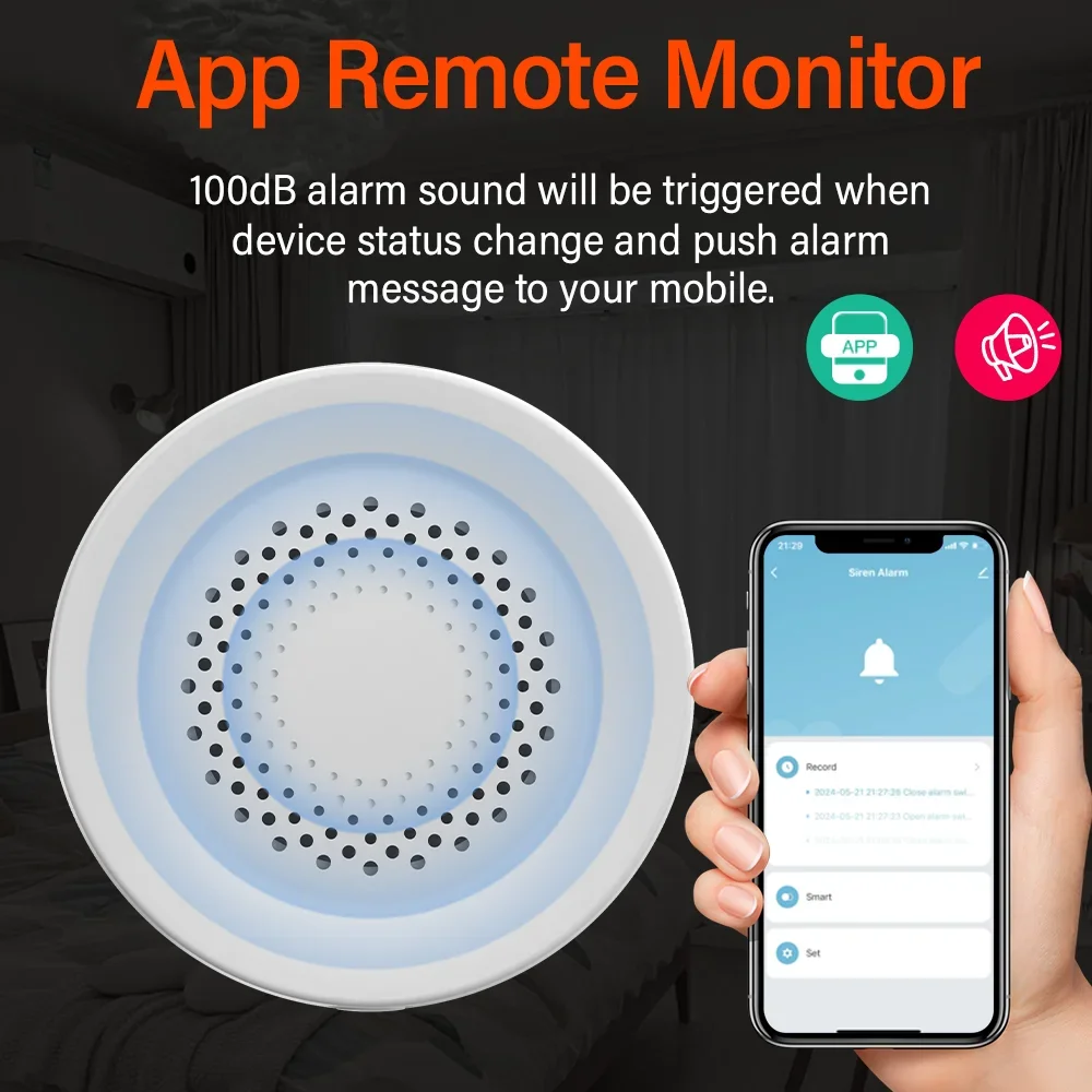 Tuya Zigbee WiFi Siren Alarm F - مراجعة Smart Home Speaker وسعره